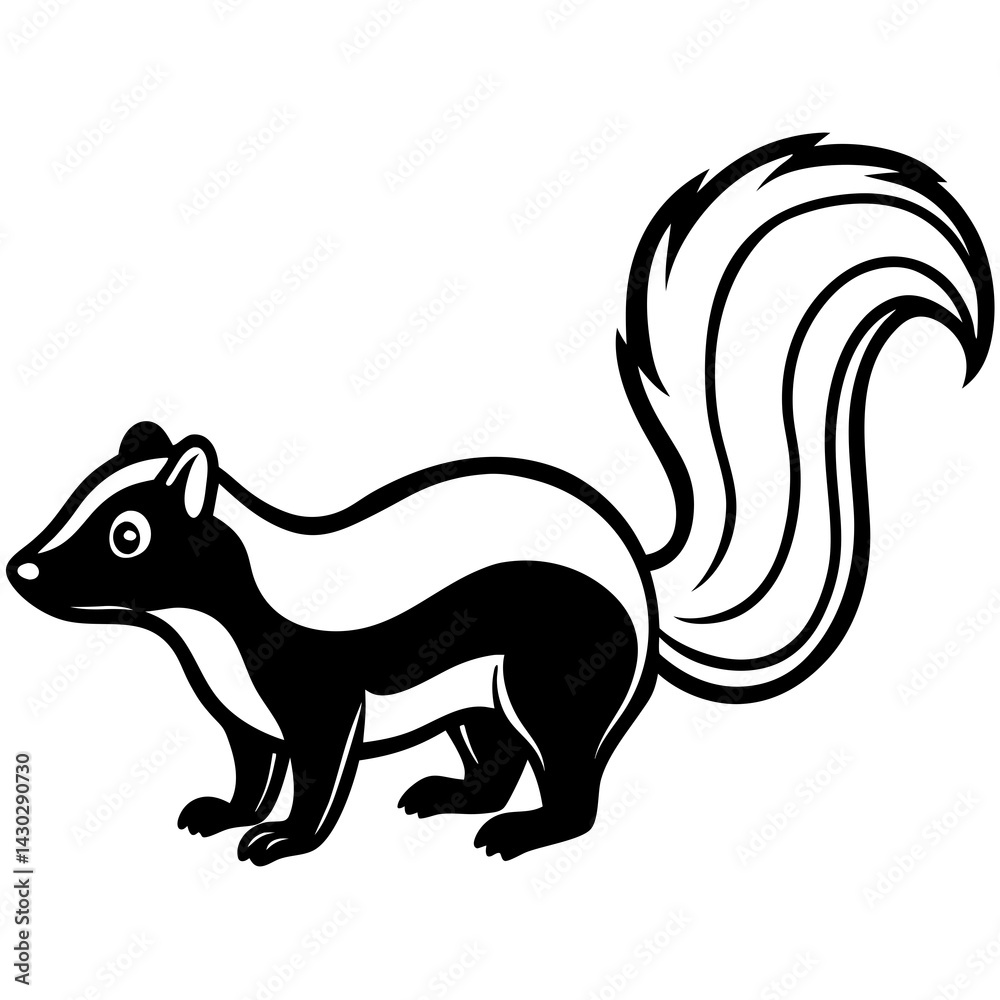 Fototapeta premium Simple Skunk Vector Art