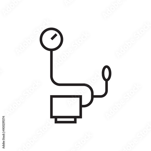 blood pressure machine icon editable outline stroke vector eps