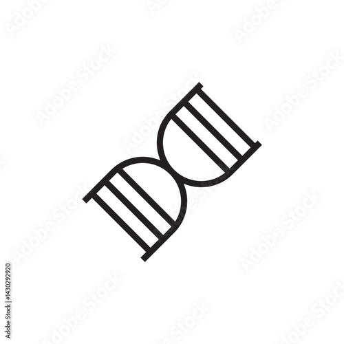 dna icon editable outline stroke vector eps