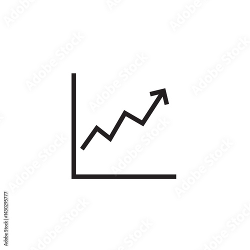 line graph profit icon editable outline stroke vector eps