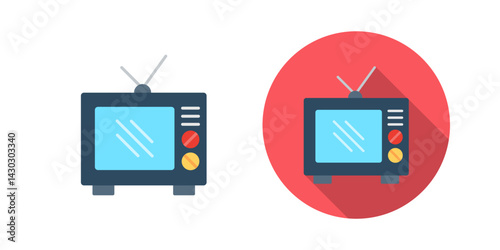 Old TV Vector Icon photo