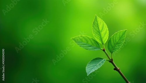 Isolated sapling, vibrant green leaves, clean background, small, nature, studio