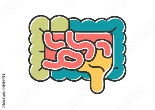 Icons of organs. small intestines