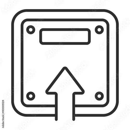Weight Scale icon, Sexual health day symbol outline icon, editable vector illustration and transparent graphic element. Isolated on white background
