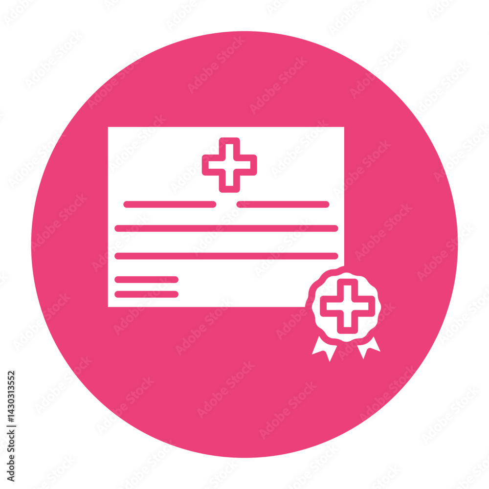 Fototapeta premium Medical Certificate Icon