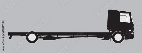 flatbed truck silhouette (flatbed).