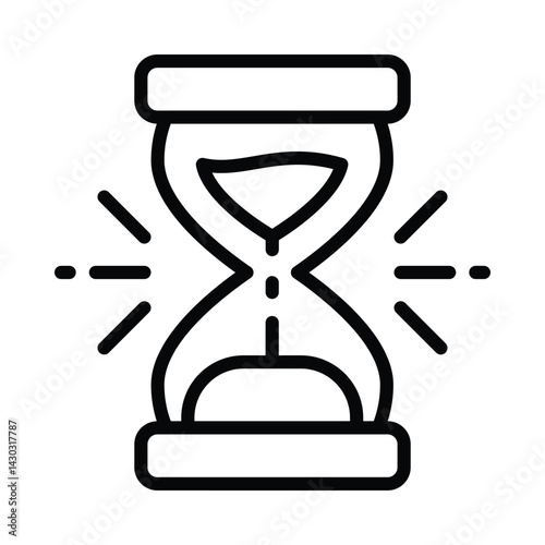 Hour Glass Vector outline icon. Eps10 file 
