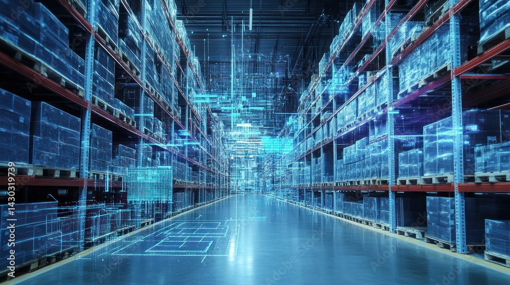 Automated warehouse, digital inventory Automated warehouse, digital inventory