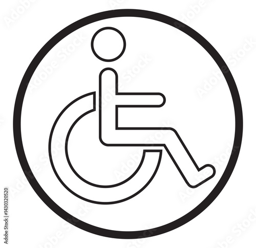 Disabled icons, Wheelchair symbols, handicapped access signs set. Wheelchair, handicapped access sign or symbols. Disabled handicap icons. eps 10