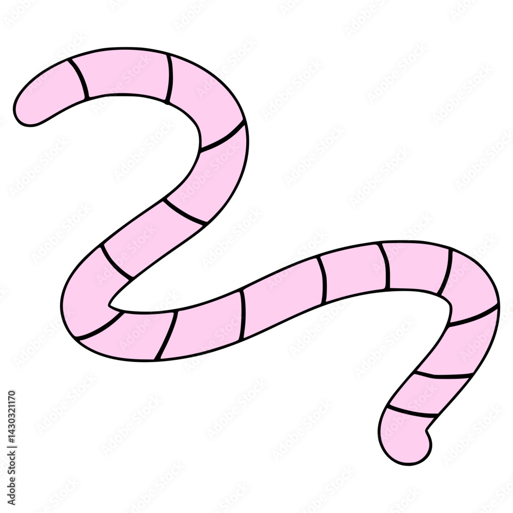 Fototapeta premium worm illustration hand drawn isolated vector