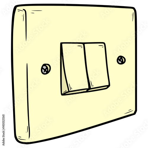 light switch illustration hand drawn isolated vector