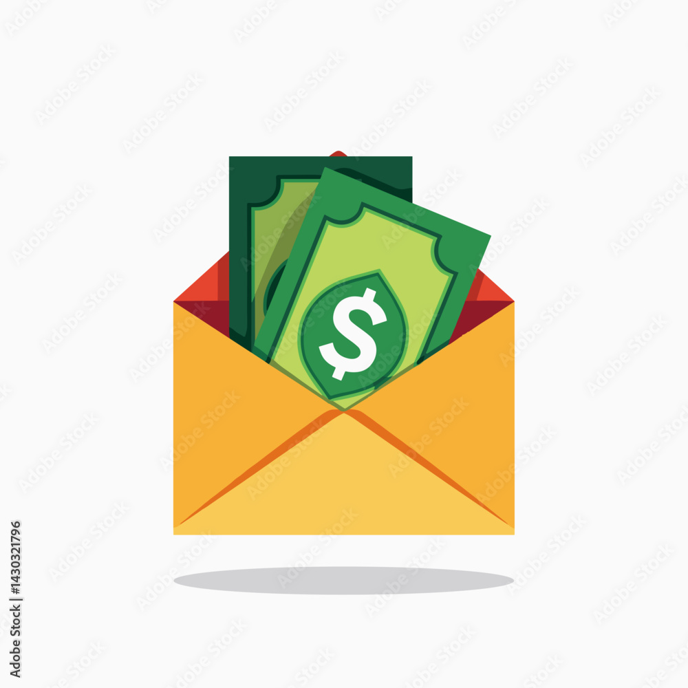 money envelope with dollar signs digital currency gift card concept money envelope with dollar signs digital currency gift card concept
