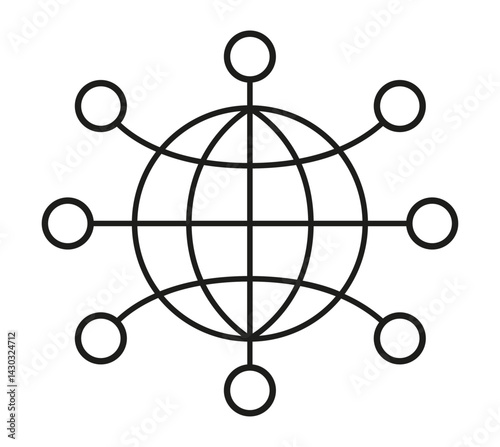 Icon of the world wide web. Internet and cloud technologies. Innovations. Vector illustrations EPS 10