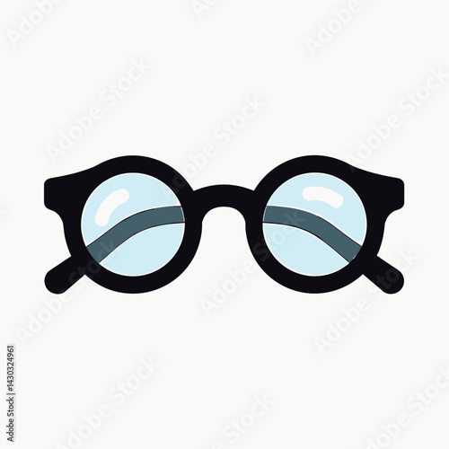 modern blue eye glasses with black frame