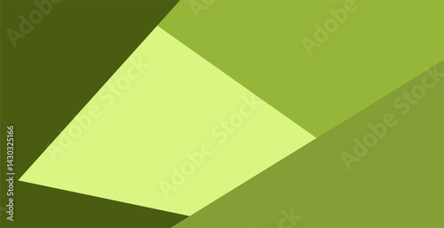 play of green tones with irregular rectangular geometric planes as inspiration for artistic composition and background for graphic design