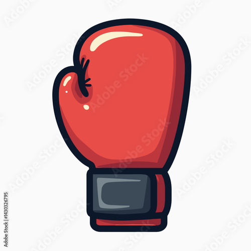red boxing glove icon with black strap