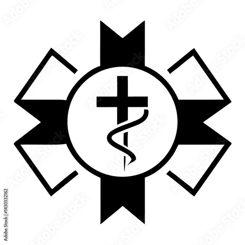 Emergency Service Icon Line Art Health & Medical Vector Illustration on Transparent Background PNG Image  