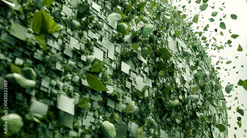 Visual for Environmental Sustainability Campaign with Typography and Collage Elements