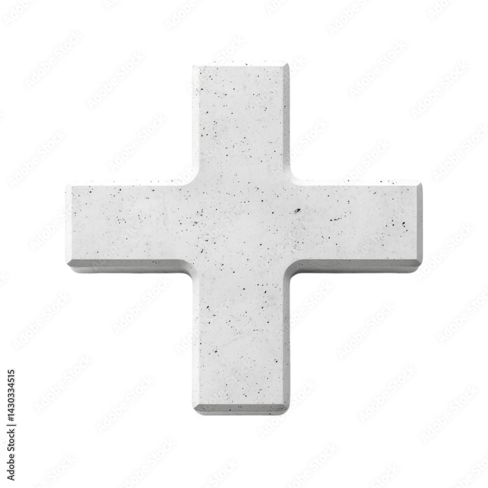 Obraz premium Stone plus sign textured design abstract art