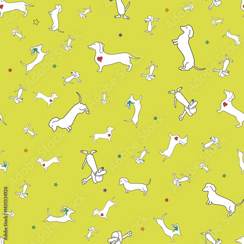 The  Dachshund  story that adopted me .Cartoon and funny pattern surface designs .
