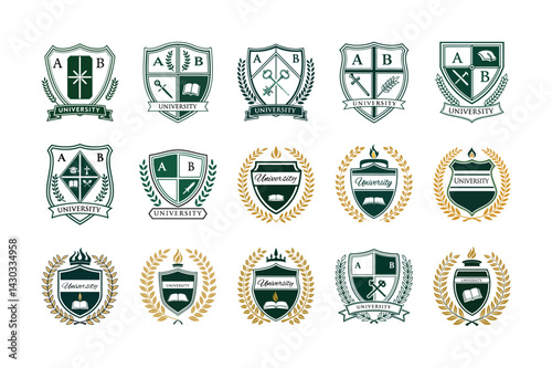 Elegant University Logo Set Academic Excellence