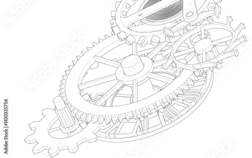 clock graphic symbol 3d illustration