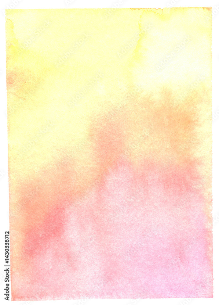 Obraz premium Soft Pastel Watercolor Texture With Warm Yellow and Pale Pink Shades