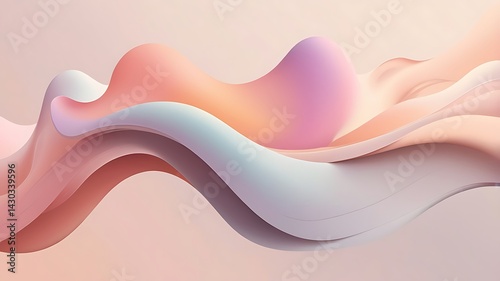 Abstract colorful wave design illustration featuring curved lines and vibrant colors