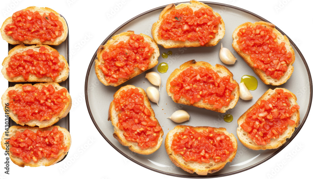 Pan con Tomate Rustic Toasted Bread with Vibrant Tomato Topping Pan con Tomate Rustic Toasted Bread with Vibrant Tomato Topping