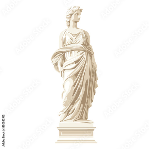 Classic statue illustration sculpture art vector