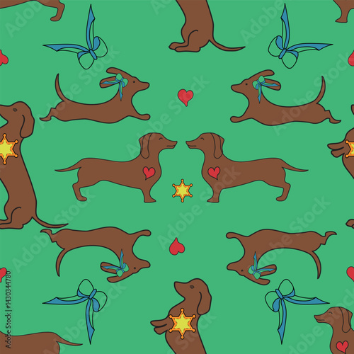 The  Dachshund  story that adopted me .Cartoon and funny pattern surface designs .
