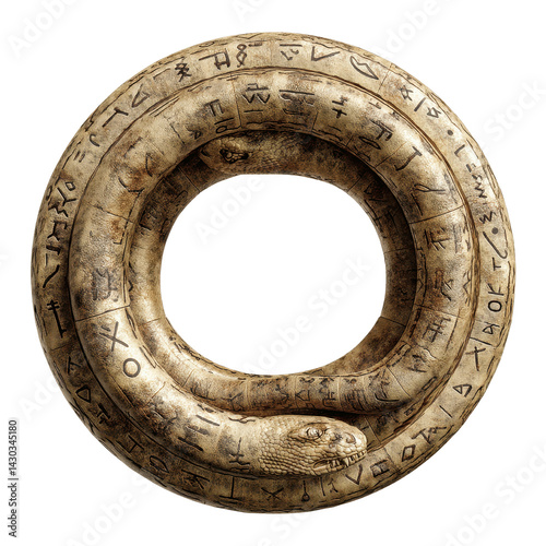 Ancient Serpent Ring with Mystical Inscriptions - Mystical Artifact