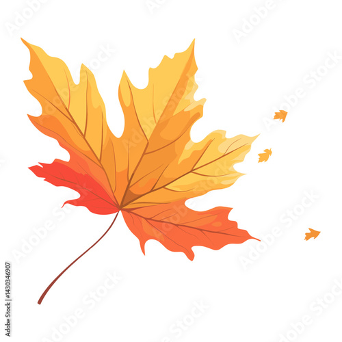 Autumn leaf illustration fall colorful vector