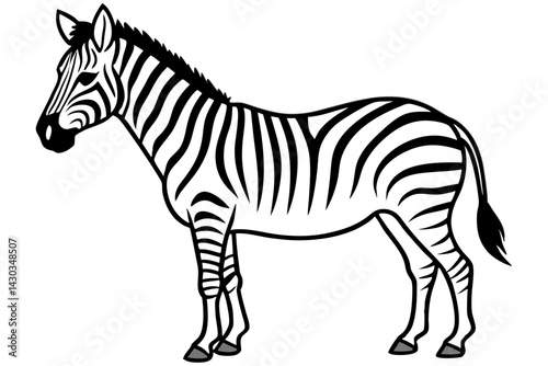 Zebra Silhouette Sketch