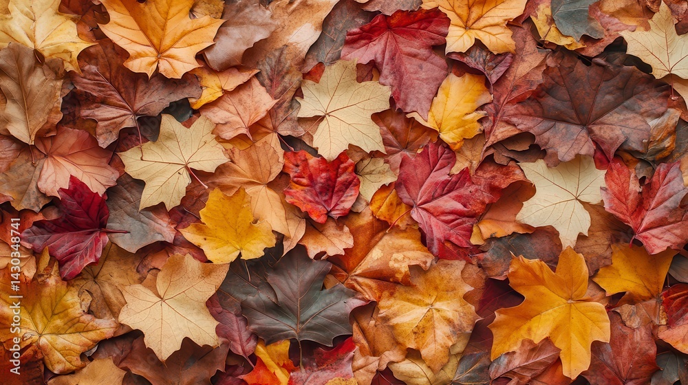 Fototapeta premium Colorful autumn leaves background.