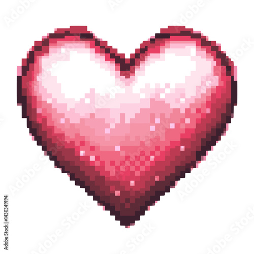 8-bit pixel art of a heart icon pixelated dynamite weaponry vector