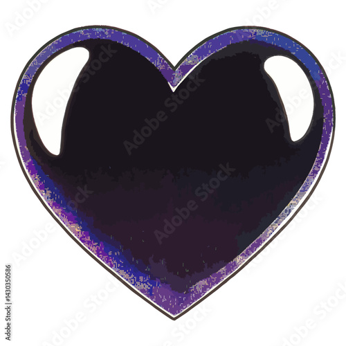 Black heart shape illustration accessories accessory vector