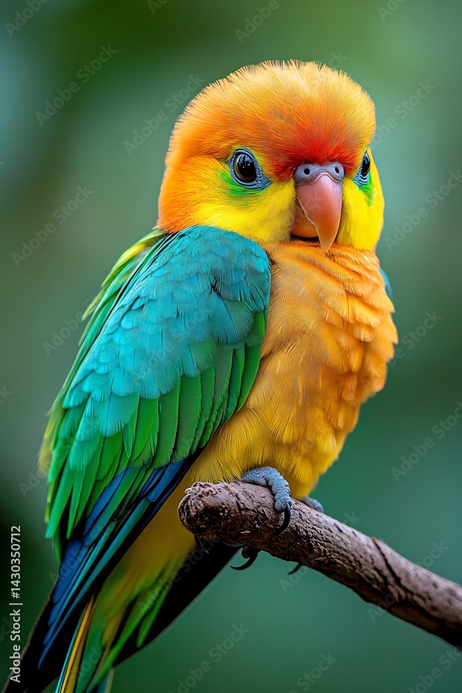 a cute colorful paradise bird