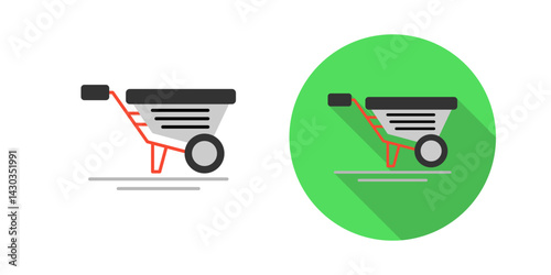 Wheelbarrow Vector Icon