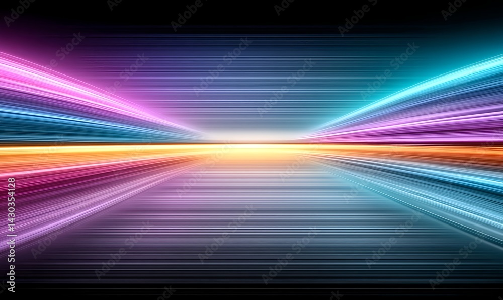A vibrant background loop of blurred neon light streaks in blue, pink, purple, and orange, ideal for futuristic event visuals A vibrant background loop of blurred neon light streaks in blue, pink, purple, and orange, ideal for futuristic event visuals