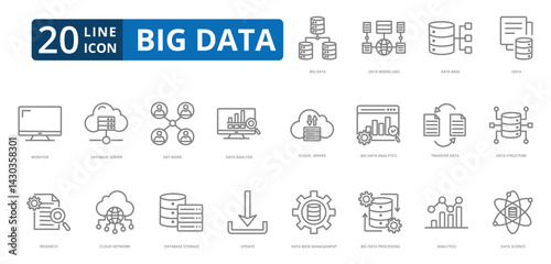 Icon set Big Data