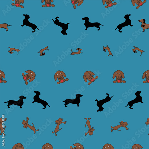The  Dachshund  story that adopted me .Cartoon and funny pattern surface designs .
