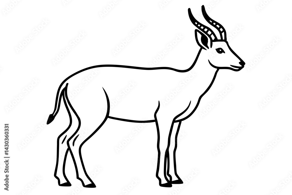 Obraz premium Wildlife Saiga Antelope Vector