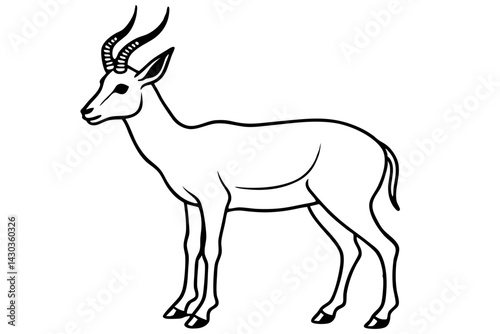 Wildlife Saiga Antelope Vector