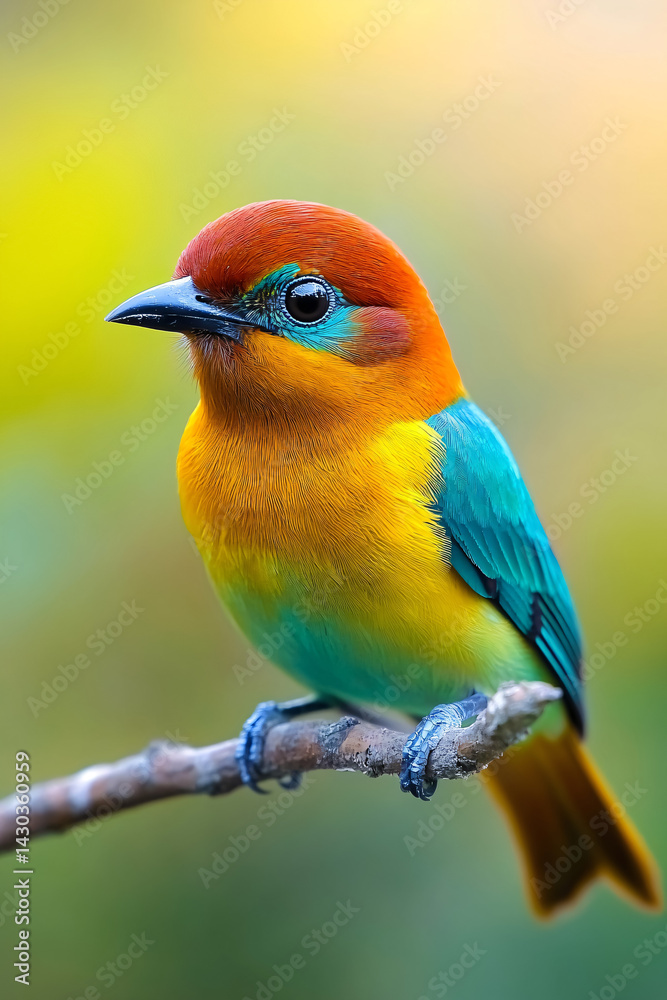a cute colorful paradise bird