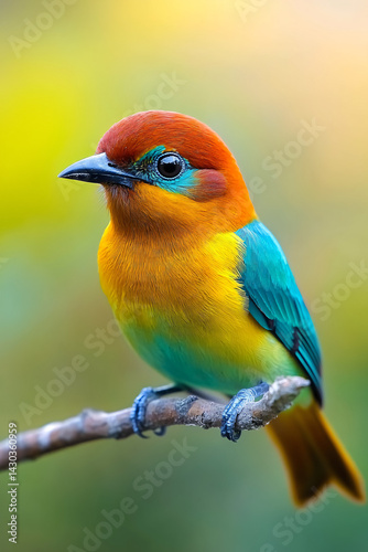Obraz na płótnie a cute colorful paradise bird w salonie