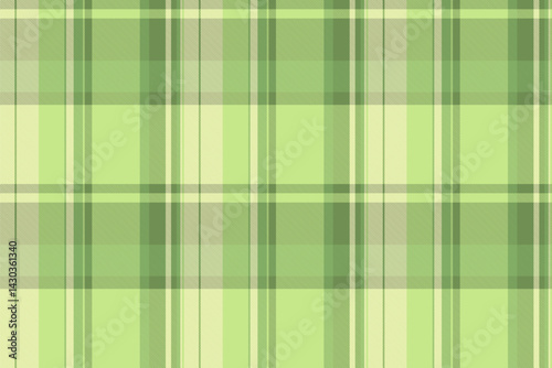 Mature fabric plaid background, fibre texture seamless pattern. Pure check textile vector tartan in green and light colors.