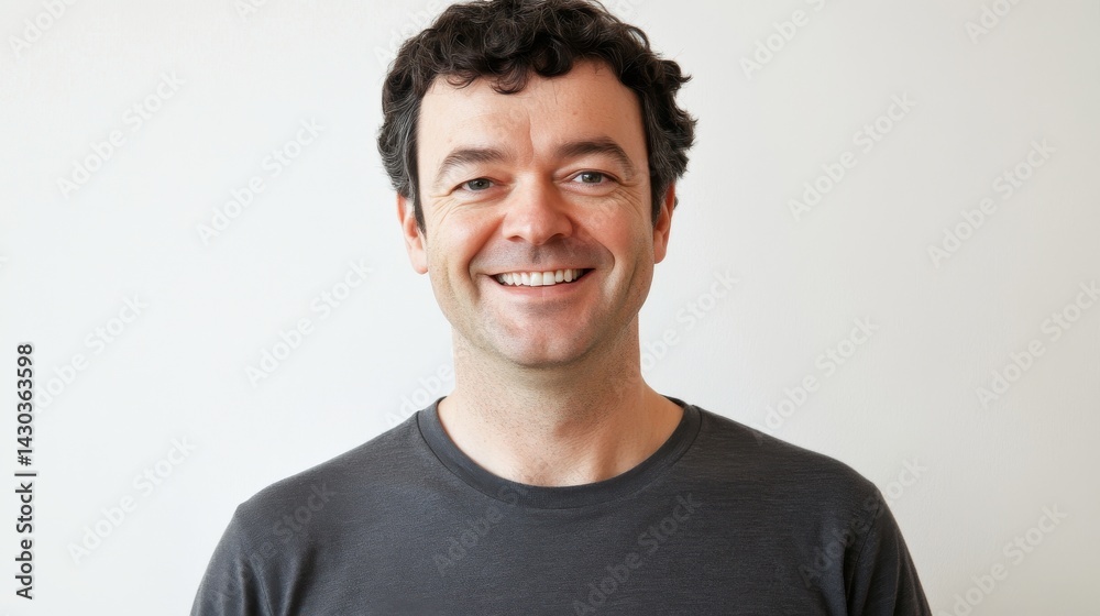 A professional studio portrait of a handsome young white American male model, with perfectly clean teeth, laughing and smiling, is set against a plain white background A professional studio portrait of a handsome young white American male model, with perfectly clean teeth, laughing and smiling, is set against a plain white background