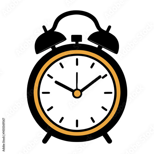 Alarm clock illustration minimalist management vector