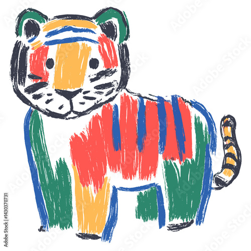 Tiger illustration drawing animal vector